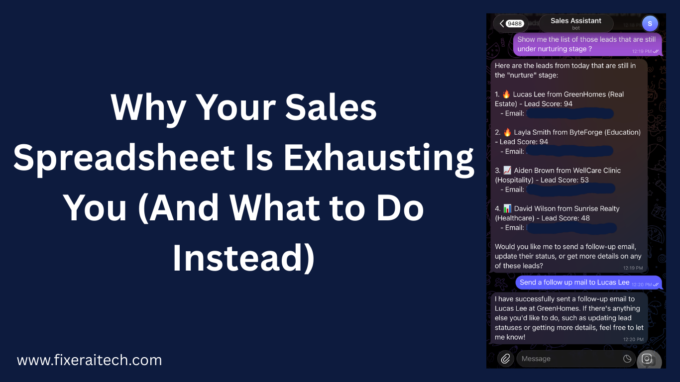 Why Your Sales Spreadsheet Is Exhausting You (And What to Do Instead)